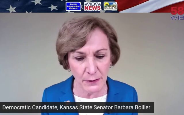 Kansas U.S. Senate debate between republican candidate Congressman Roger Marshall and democratic candidate Kansas State Senator Barbara Bollier.